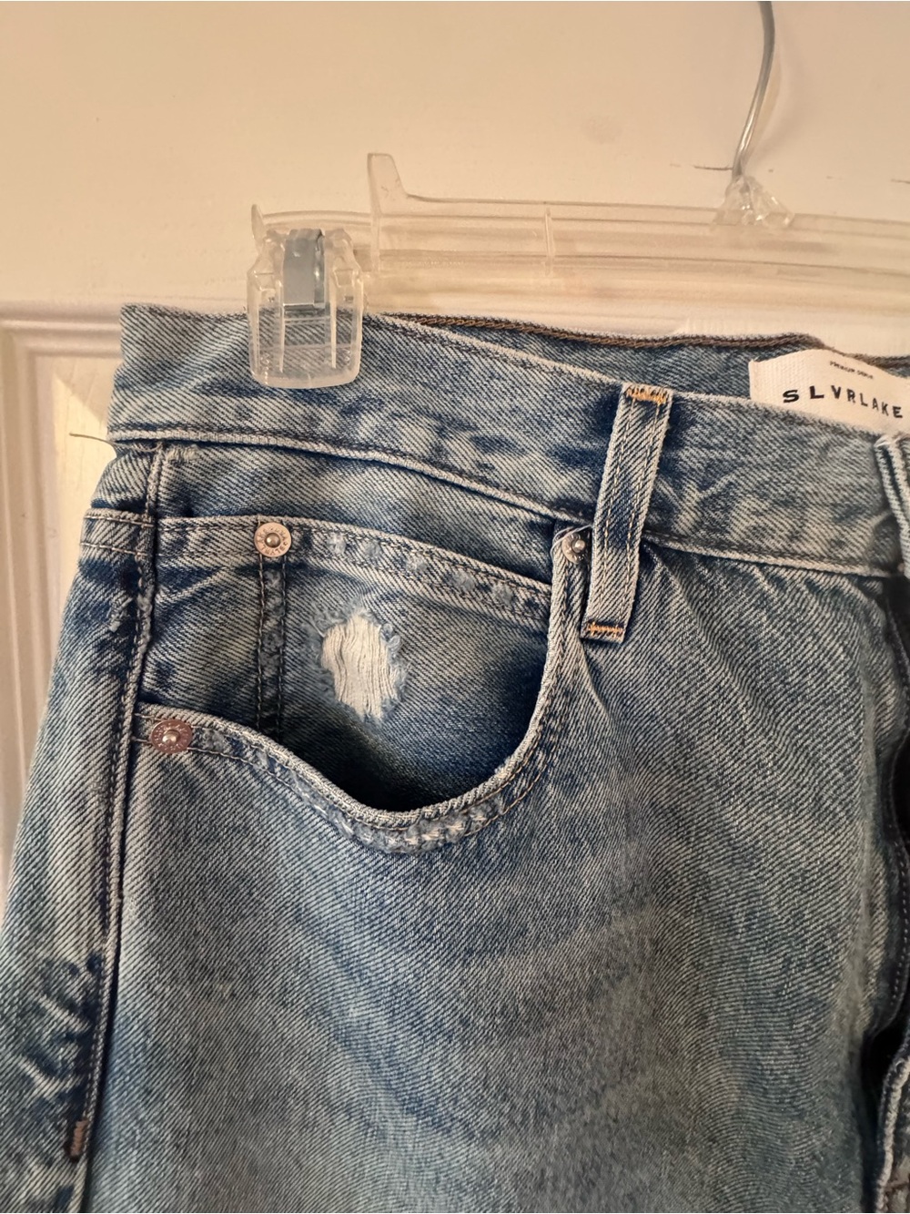 SLVRLAKE Wide Leg Vintage Wash “Grace” Jeans - Picture 4 of 8